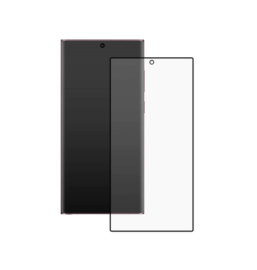 Samsung Galaxy Note 20 Ultra Transparent Tempered Glass - Clear/Black | Full Coverage Curved Screen Protector image 0
