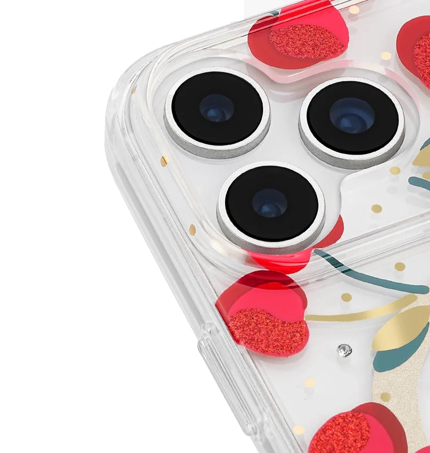 iPhone 17 Pro Max Cherry Dot MagSafe Case – Clear/Red & Gold | Kate Spade Protective Cover with Stylish, Slim & Durable Design image 2