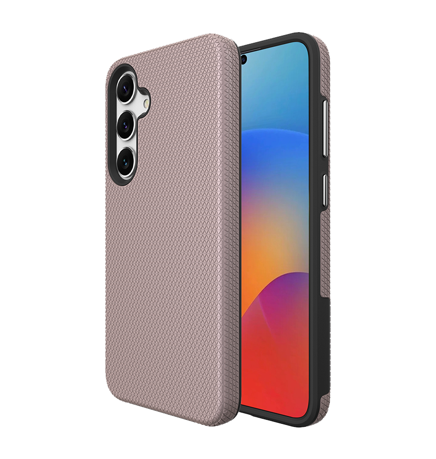 Samsung Galaxy S25 Plus MagSafe Case - Rose Gold | Triangle Texture Rugged Shockproof Cover image 0