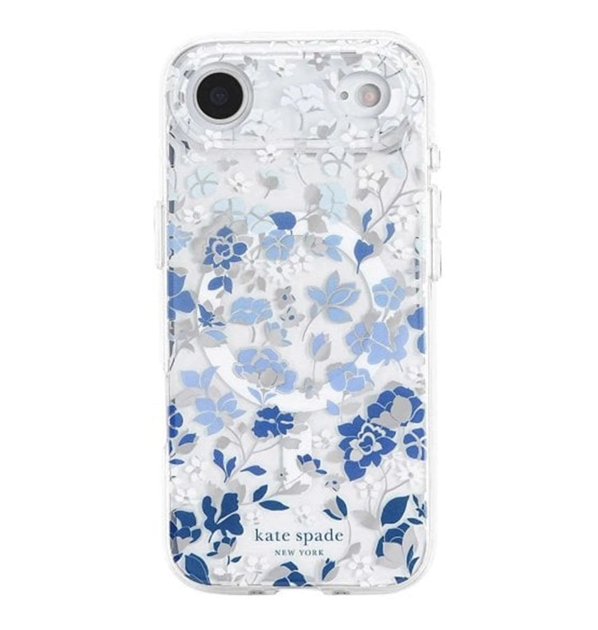 iPhone 17 Air Flowerbed Blue MagSafe Case – Clear/Blue | Kate Spade Protective Cover with Stylish, Slim & Durable Design image 0