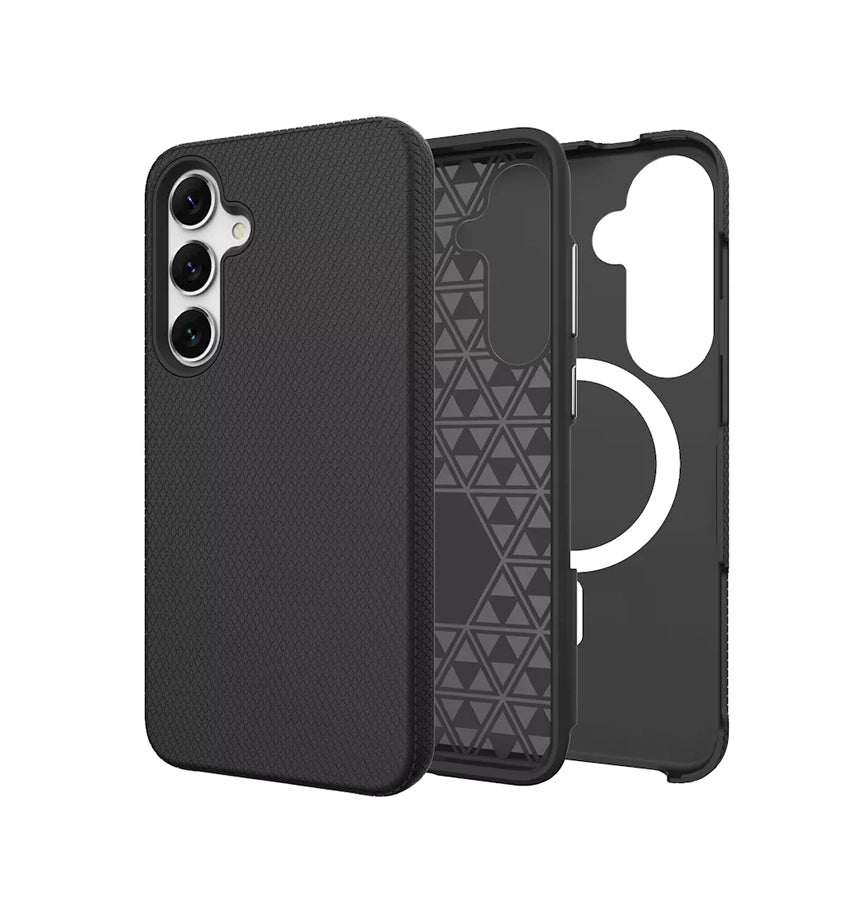 Samsung S25 FE Triangle Case - Black | Slim Protective Cover with Geometric Design & Shock Resistance image 1