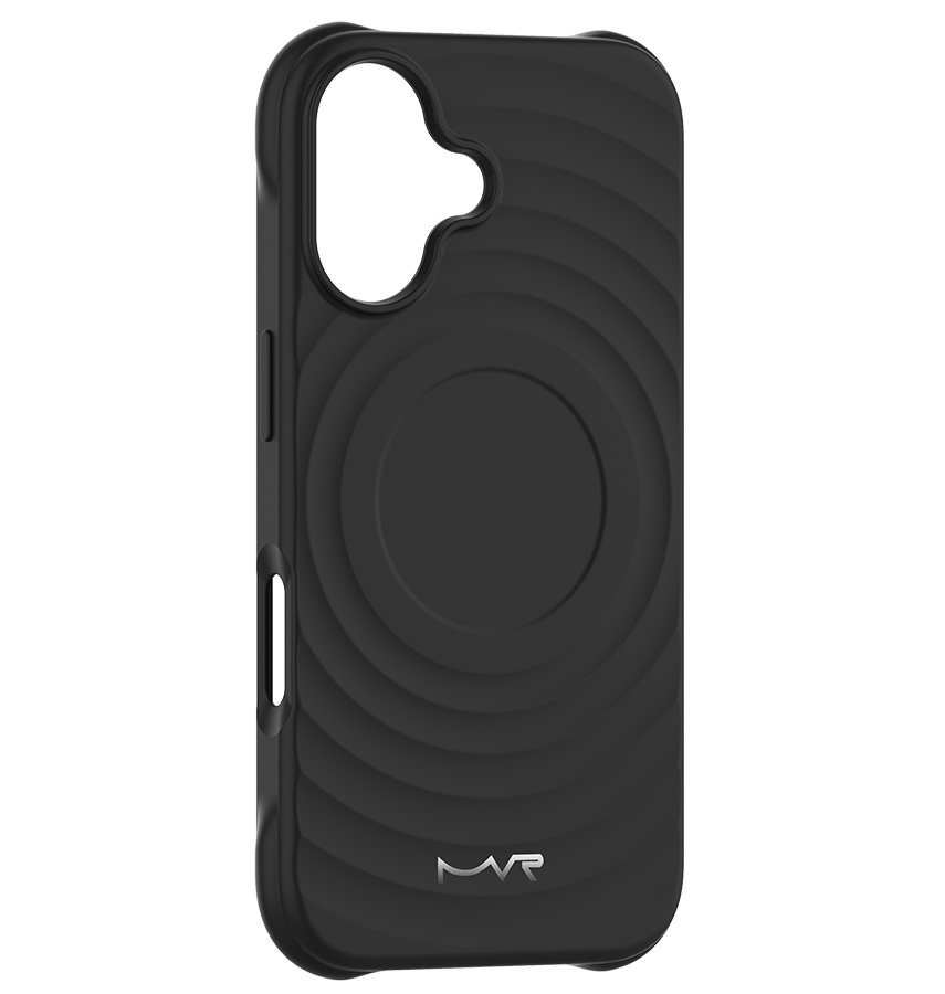 iPhone 16 Plus MVR Wave Silicone Case - Black | Shockproof & Slim Fit Back Cover image 0