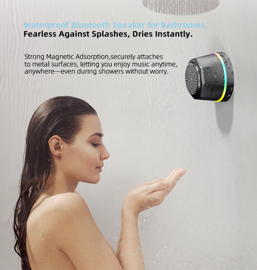 MVR Blaze Mag Speaker – Black | Magnetic Portable Bluetooth Speaker, Powerful Sound, Compact Design, Wireless & Travel-Friendly image 3