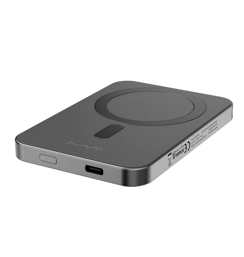 MVR Wireless MagSafe Power Bank - Black | Snap 5000mAh, Ultra Slim Portable Charger image 2