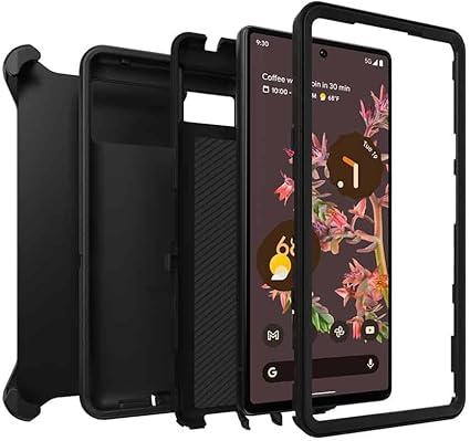 Google Pixel 6 Case – Black | OtterBox Defender Series Rugged, Durable & Multi-Layer Protective Cover image 2