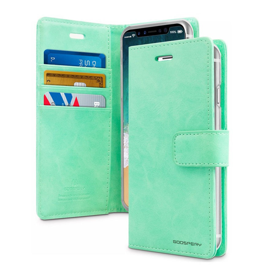 iPhone 11 Wallet Case – Mint Green | Goospery Mercury Bluemoon Dairy Flip Cover with Premium PU Leather image 0