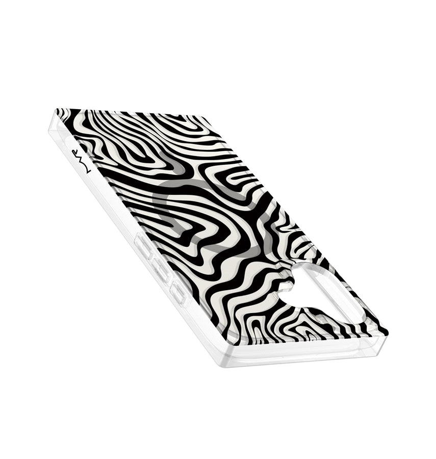 iPhone 17 BoxedIn Case – Mono Swirl | MVR Marbleised Swirl Design, Modular Customization, Wireless Charging Friendly image 2