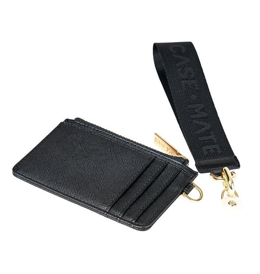 Universal Wallet Phone Strap - Black | Hands - Free Crossbody Lanyard with Card Pockets & Adjustable Strap image 0
