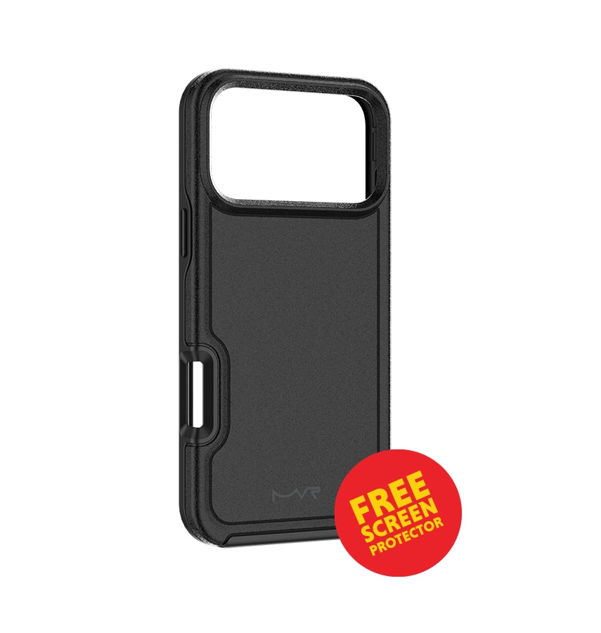 iPhone 17 Pro Max Case – Black | MVR Armour Matte Strong Grip, Military-Grade Protection, Slim Matte Finish image 0