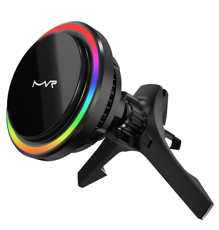 MVR T1 MagSafe Car Charger Holder - Black | 15W Fast Charge Wireless Phone Holder image 0