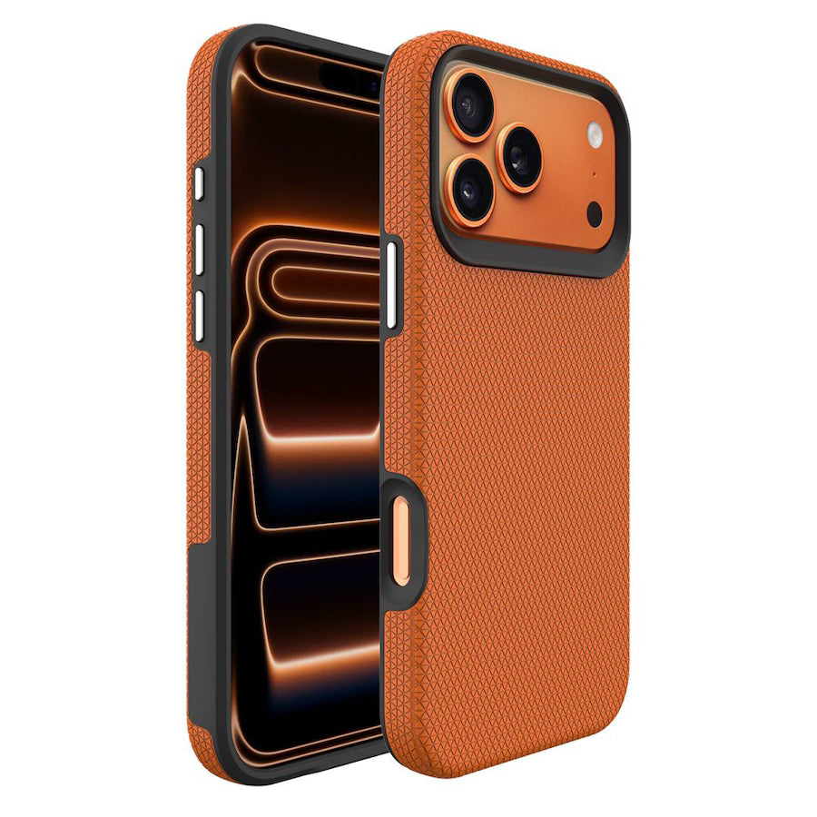 iPhone 18 Pro Max / 17 Pro Max MagSafe Case – Orange | Triangle Pattern Protective Cover with Slim & Durable Design