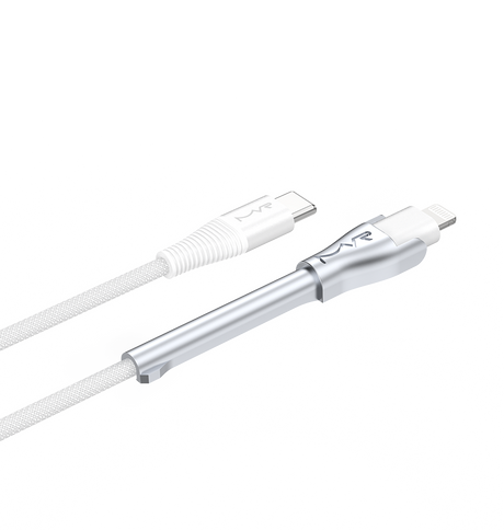 MVR Lightning Cable - White | MFi Certified 1.2m USB C, Fast Charging with Phone Stand image 1