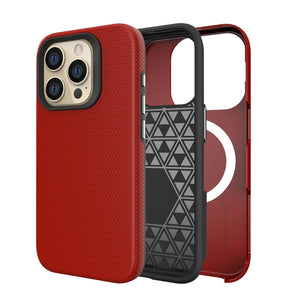 iPhone 13 Pro Triangle Pattern Case - Red | Durable Protection, Rugged Shockproof Back Cover image 0