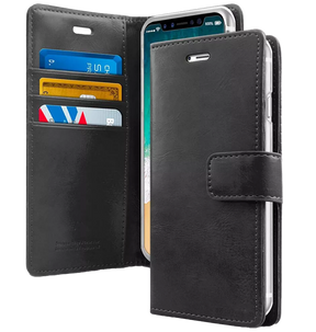iPhone 13 Pro Max Diary Case – Black | Goospery Mercury Bluemoon Dairy Flip Wallet Cover with Secure Card Storage & Full Protection image 0
