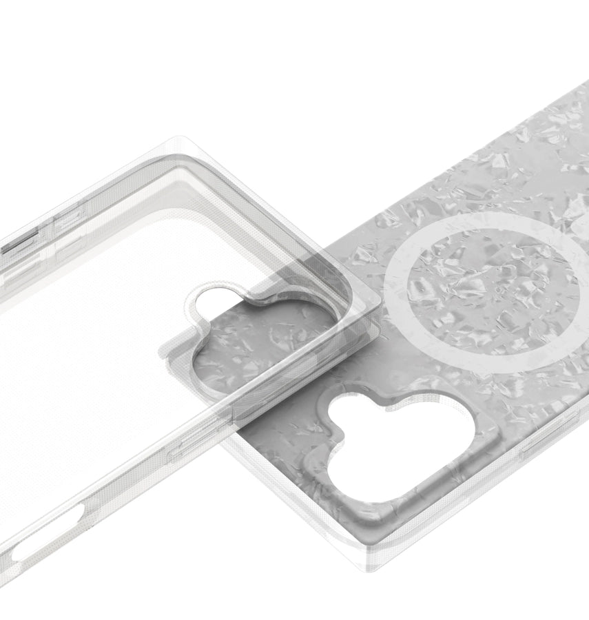 iPhone 17 BoxedIn Case – Crystal Shell | MVR Clear Glitter Design, Modular Style, Anti-Yellowing Protection image 3