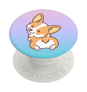 PopSockets PopGrip Phone Holder - Cheeky Corgi Design | Fun Animal – Themed Phone Grip & Stand image 0