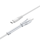 MVR 60W Nylon Braided Charging Cable - White | USB C 1.2m Multi Fast Charging Cable With Kickstand image 1