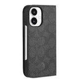 iPhone 16 Folio Case – Signature Charcoal | Coach Premium Protective Cover with Slim, Stylish & Durable Design image 1
