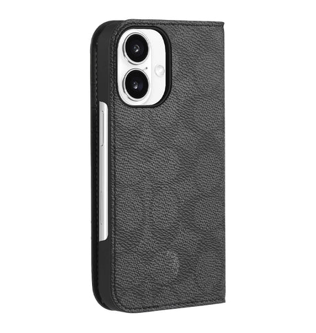 iPhone 16 Folio Case – Signature Charcoal | Coach Premium Protective Cover with Slim, Stylish & Durable Design image 1
