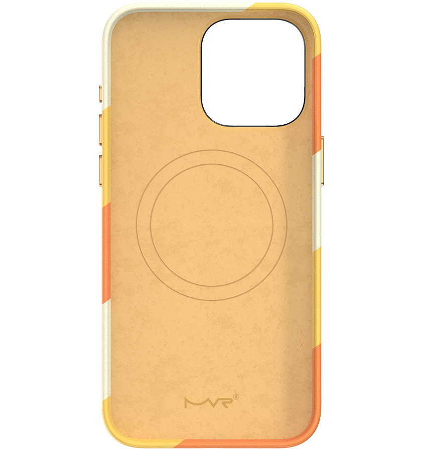 iPhone 15 Pro Max MVR Stripe Vibe Case - Apricot Yellow | Perfect Fit Design, Soft Touch Protective Cover image 1