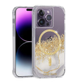iPhone 14 Pro Case – White Marble | Case-Mate Karat Marble MagSafe Cover with Elegant Design & Impact Protection image 1