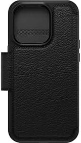 iPhone 14 Pro Case – Black | OtterBox Strada Series, Soft Touch Protective Cover image 3