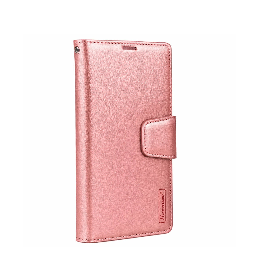 Samsung A34 5G  Diary Case - Rose Gold | Hanman Flip Cover with Clasp, Card Slots & Full Protection image 0