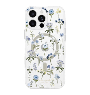iPhone 16 Precious Bloom MagSafe Case – Clear Blue | Kate Spade  Protective Cover with Elegant, Slim & Durable Design image 0