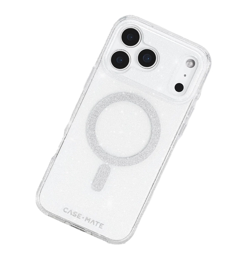 iPhone 17 Pro Max Twinkle MagSafe Case – Silver | Case-Mate Stylish Protective Cover with Durable & Drop Protection image 1