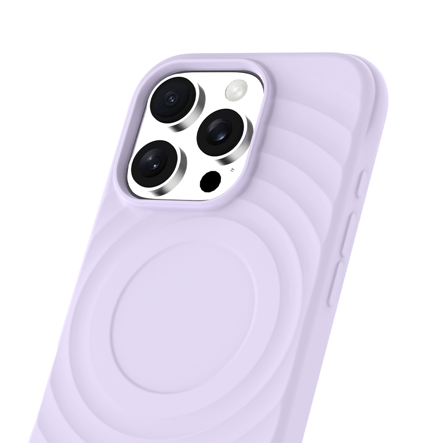 iPhone 16 Pro MVR Wave Silicone Case - Lavender | MagSafe Compatible Protective Cover image 2