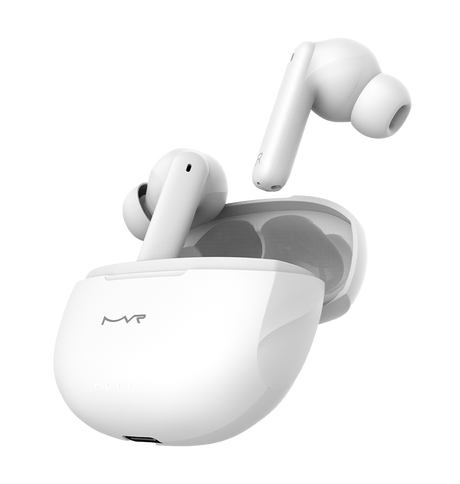 MVR Owl True Wireless Earbuds – White | Active Noise Cancelling (ANC), 30H Playtime & IPX5 Waterproof image 3