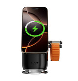 MVR MagSpeaker Wireless Charger – Black | Magnetic Charging Speaker Combo, Fast Charge, Compact Design, Desk & Bedside Friendly image 1