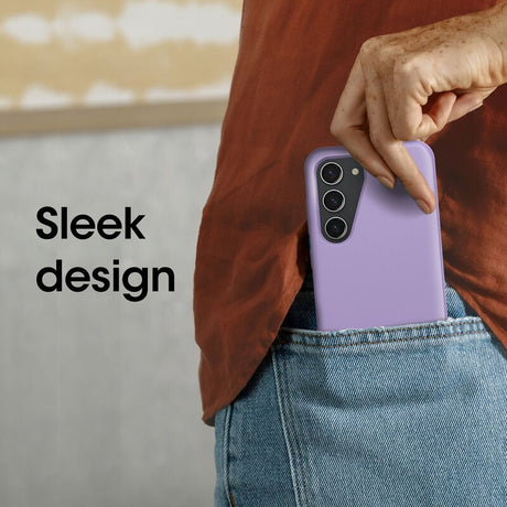 Samsung S23 Case – Lilac (Purple) | OtterBox Symmetry Series, Soft Touch Protective Cover image 1