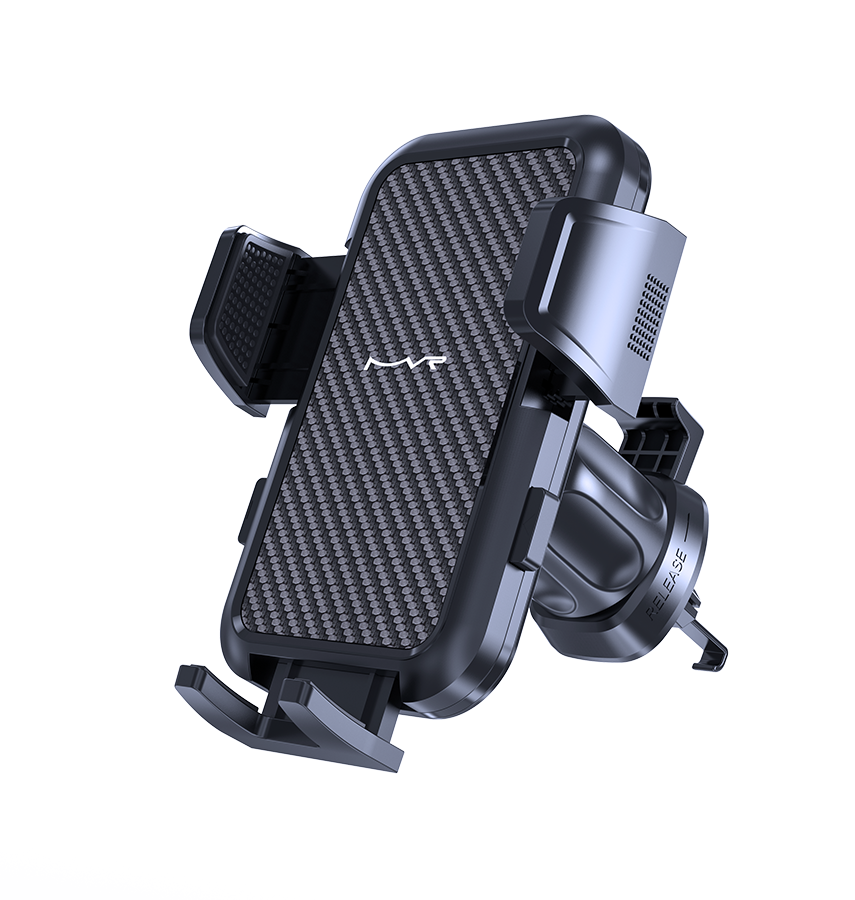 MVR Universal T9 Car Phone Holder - Black | Side Press Mount with Strong Grip image 2