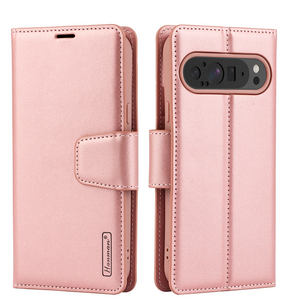 Google Pixel 9 Pro XL Wallet Case - Rose Gold | Hanman Diary Flip Cover with Card Slots image 0