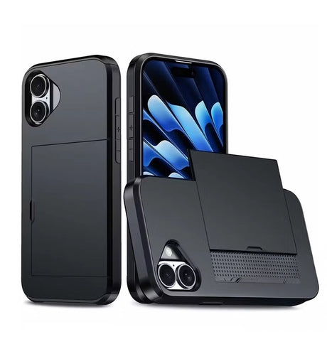 iPhone 17 Card Slide Case – Black | Hidden Card Storage, Slim Profile, MagSafe Compatible image 0