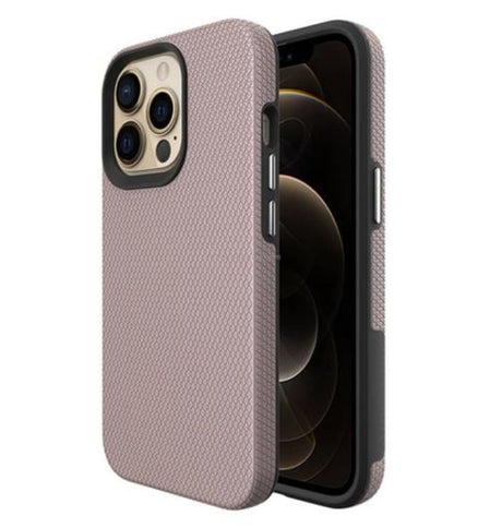iPhone 16 Pro Max MagSafe Case - Rose Gold | Triangle Pattern, Rugged Shockproof Back Cover image 0