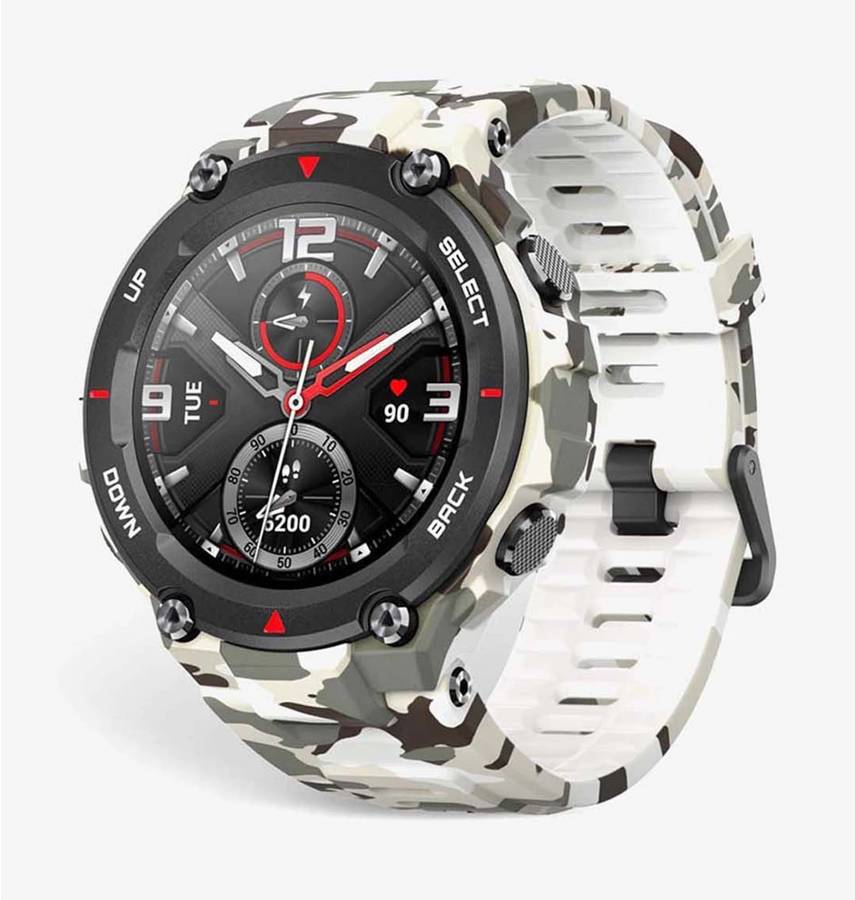 Amazfit T - Rex Camo Green Band - Rugged Silicone, Military - Grade Durability, Quick - Release Strap image 0