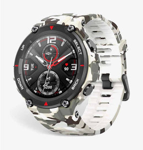 Amazfit T - Rex Camo Green Band - Rugged Silicone, Military - Grade Durability, Quick - Release Strap image 0