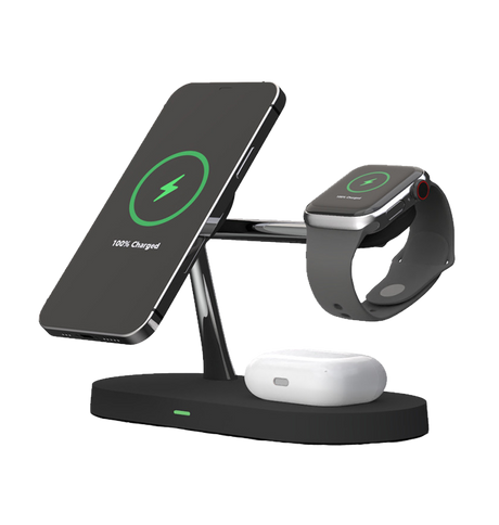 MVR 4 – in – 1 Wireless Charging Station - Black | MagSafe Compatible Charger image 2