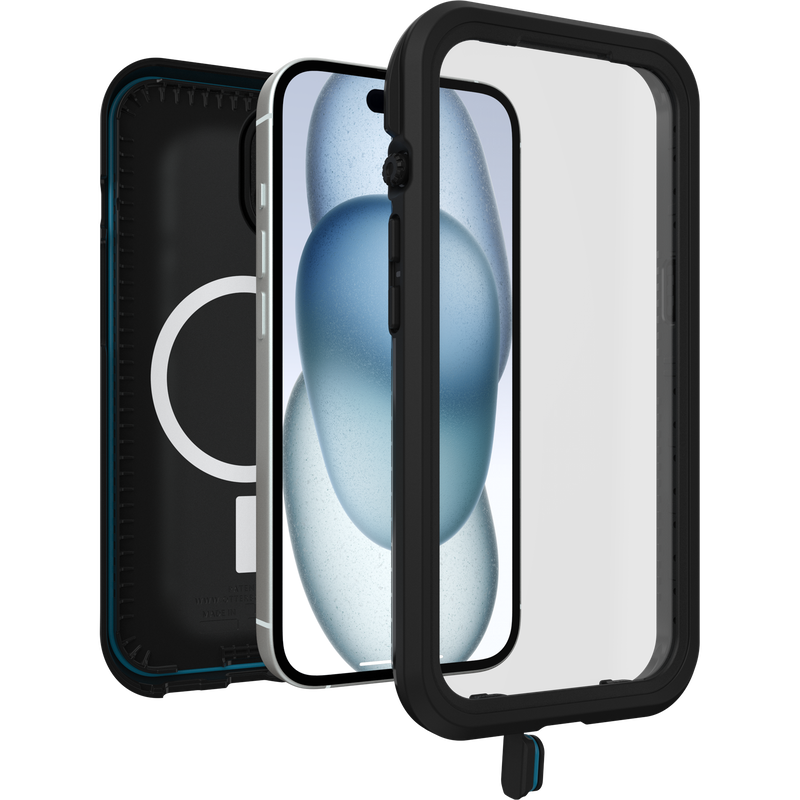 iPhone 15 Magsafe Case – Black | OtterBox Fré Series, Waterproof Protection Back Cover