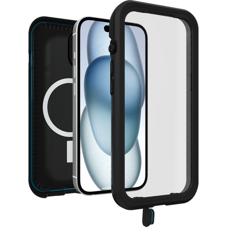 iPhone 15 Magsafe Case – Black | OtterBox Fré Series, Waterproof Protection Back Cover