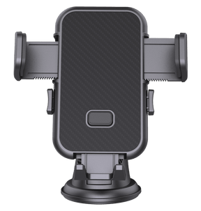 Beetle R1 Easy - Touch Universal Car Phone Holder - Black | Universal One - Hand Operation Clip Mount with Soft Rubber Grips & Air Vent Compatibility image 0