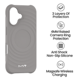 iPhone 16 Plus MVR Wave Silicone Case - Grey | Shockproof & Slim Fit Back Cover image 4
