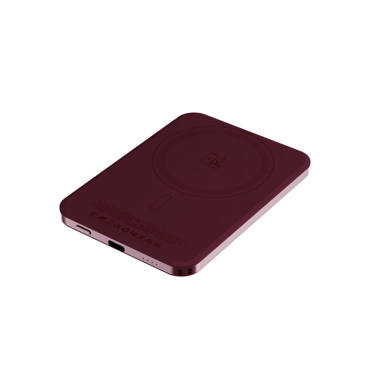 MVR Slim Snap 3.0 5000mAh MagSafe Power Bank - Burgundy