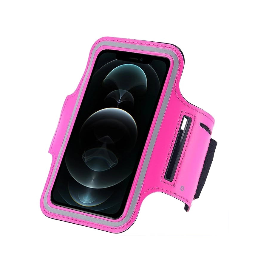 Waterproof Running Armband - Hot Pink(Size L) | Water Resistant, Adjustable Band image 0