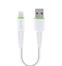 Budi Lightning Cable - White | Model 150L20, MFi Certified 20cm Charging Cable image 0