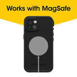 iPhone 14 Magsafe Case – Black | OtterBox Fré Series, Waterproof Protection Back Cover image 2