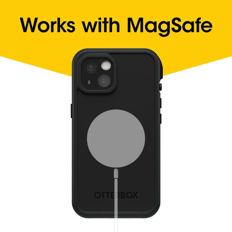 iPhone 14 Magsafe Case – Black | OtterBox Fré Series, Waterproof Protection Back Cover image 2