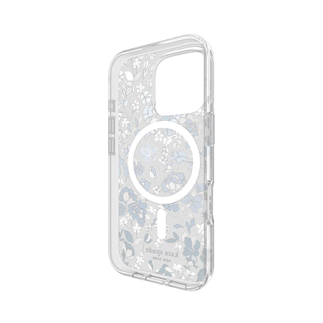 iPhone 16 Pro Max Flowerbed Blue MagSafe Case –  Clear/Blue | Kate Spade Series Stylish, Durable, Slim-Fit Protection image 3